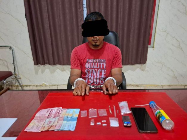 Pengedar Sabu di Kuansing Digrebek, Polisi Temukan Barang Bukti Siap Edar